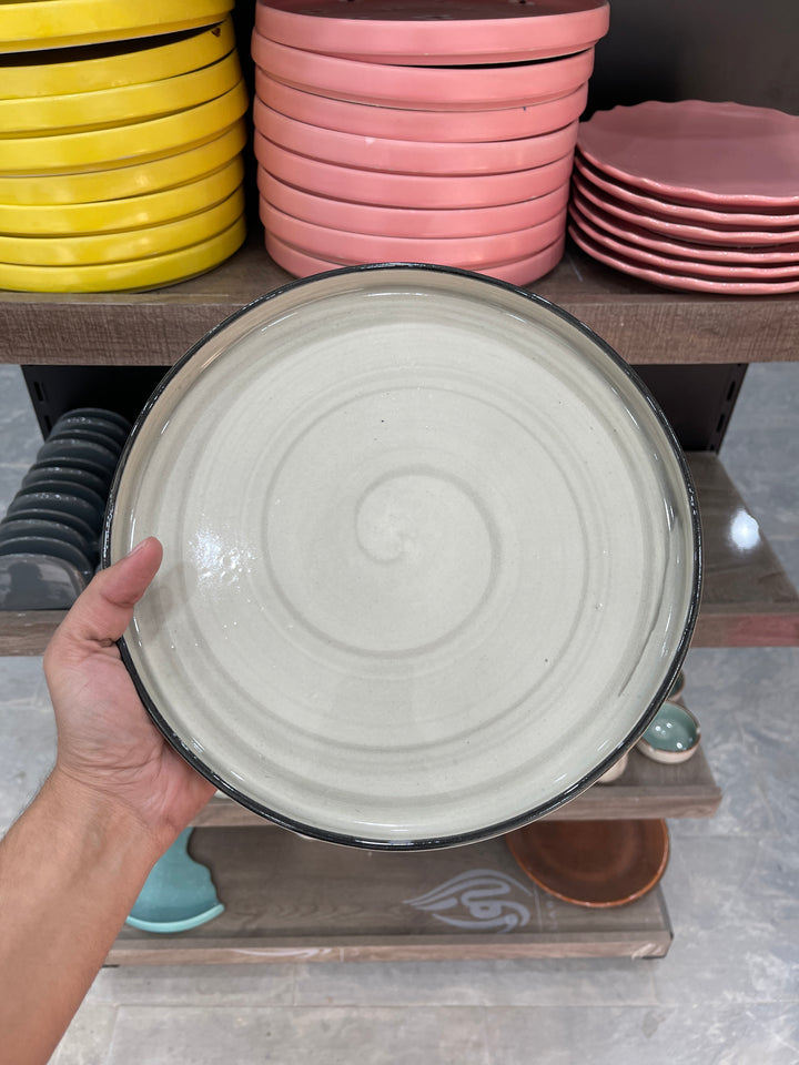 Leftover 10 inch Classic Plate ( Ash with Black rim )
