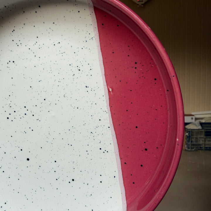 Leftover 8 inch Deep Classic Plate ( Rose Accent )