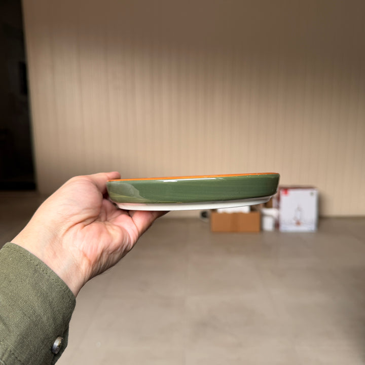 Leftover 6 inch Classic Plate ( Dark Green Colorline )