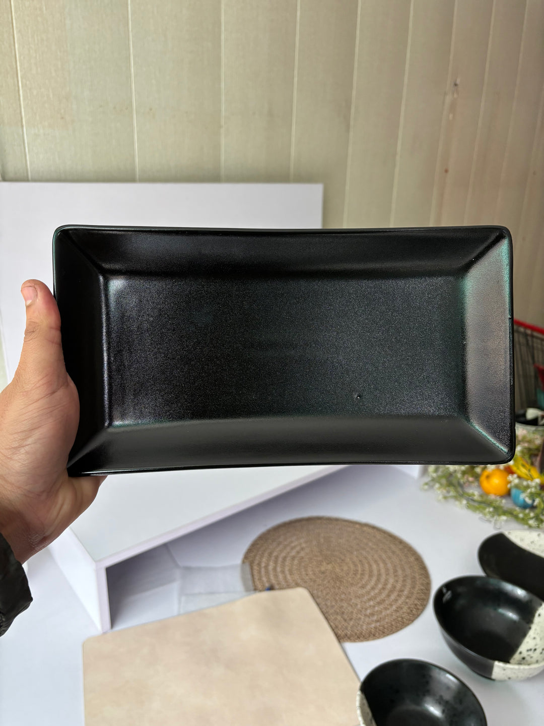 leftover 11.5"x6" Rectangular Platter ( Noir )