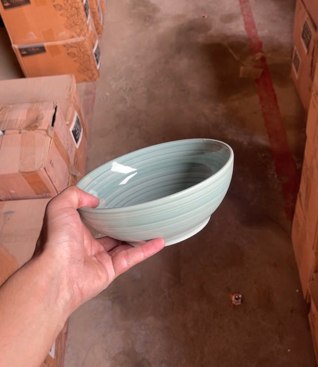 Leftover 7" Round Bowl ( Teal Colorline )