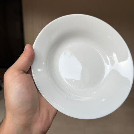 Leftover 7 inch Deep Gravy Plate ( Glossy White )