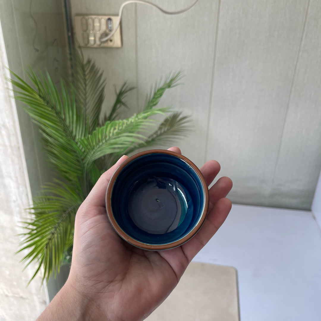 Leftover Round Sauce Ramekin Large 4cm Height x 8cm Width ( Indigo ) ( Set of 3 )