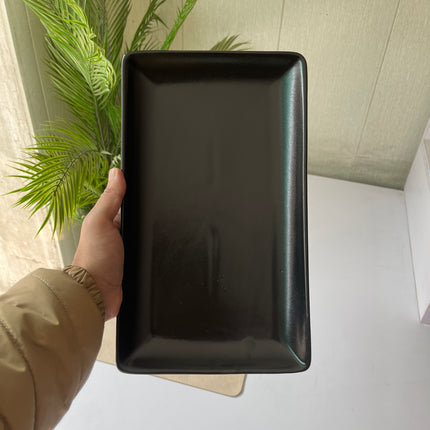 Leftover 12"x7" Rectangular Platter ( Textured Black Matte )