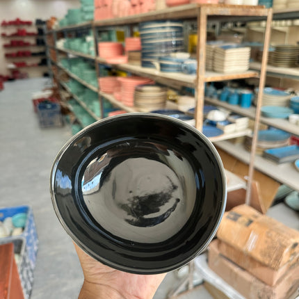 Leftover 6 inch Curved Bowl ( Black Marble )