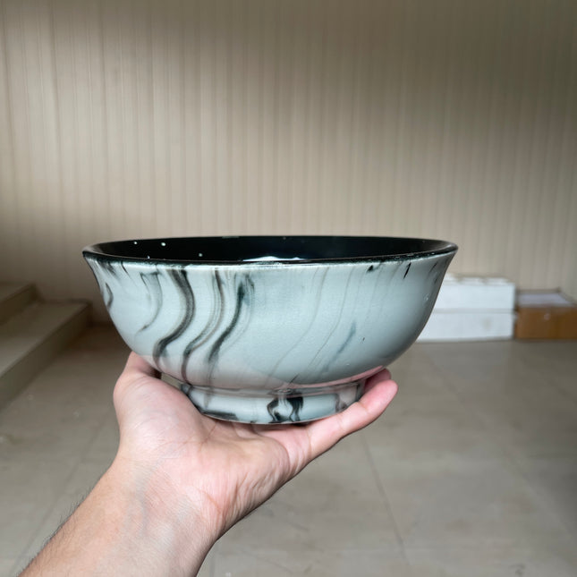 Leftover 8 inch Round Bowl ( Black Marble )