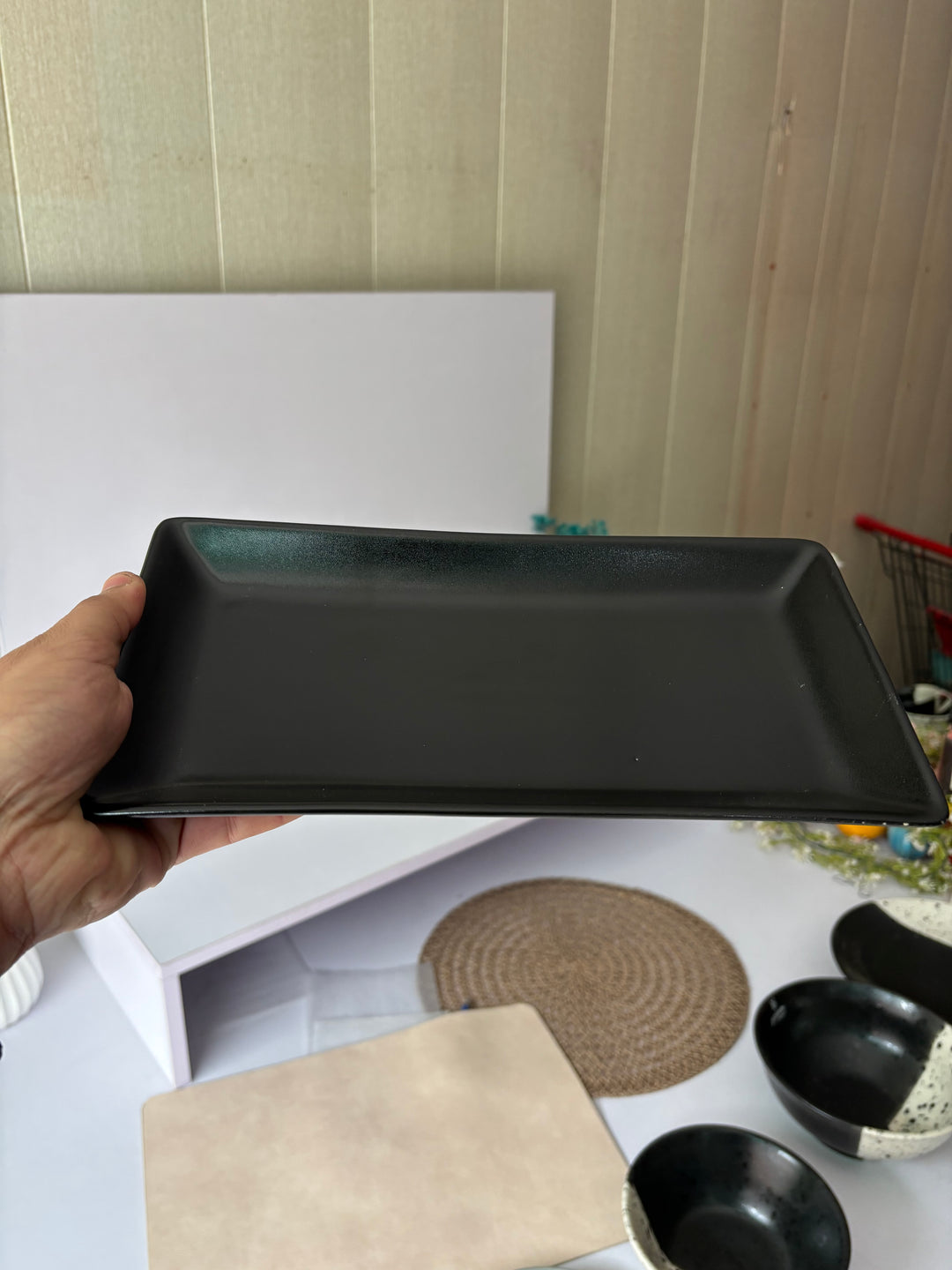 leftover 11.5"x6" Rectangular Platter ( Noir )
