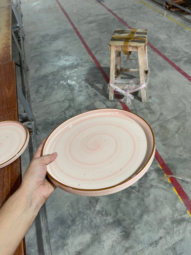 Leftover 10 inch Classic Plate ( Pink Colorline )