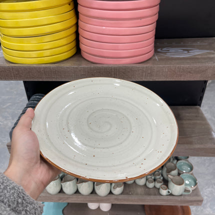 Leftover 10 inch Rimless Plate ( Grey Colorline )