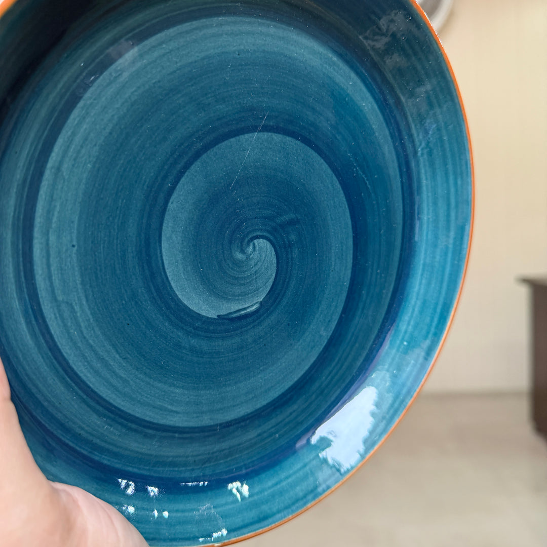 Leftover 8 inch Coupe Plate ( Peacock Green Colorline )