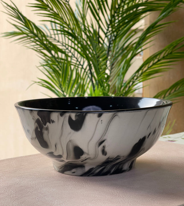 8 inch Round Bowl ( Black Marble )