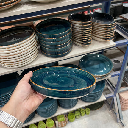 Leftover 8 inch Classic Plate ( Peacock Green Colorline )