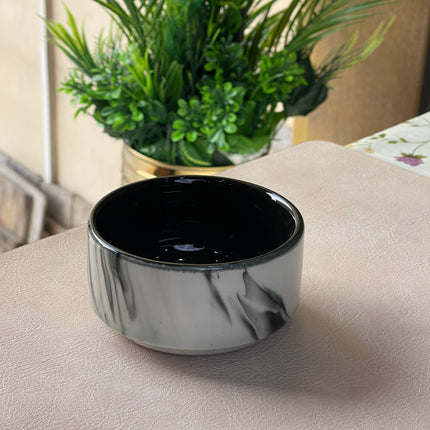 4 inch Soup Bowl ( Black Marble )