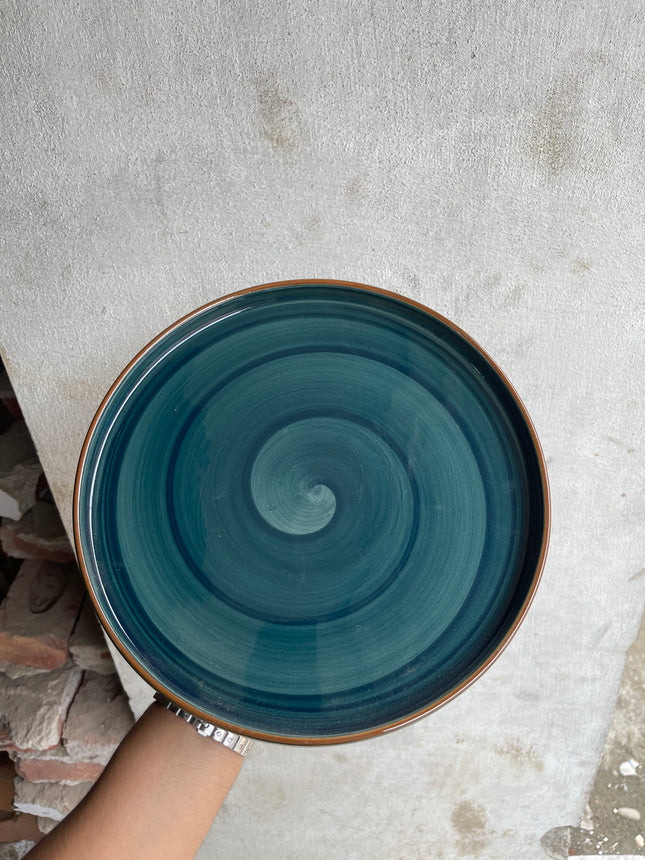 Leftover 10 inch Classic Plate ( Peacock Green Colorline )