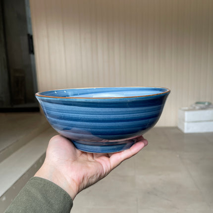 Leftover 8 inch Round Bowl ( Cobalt Blue Colorline )