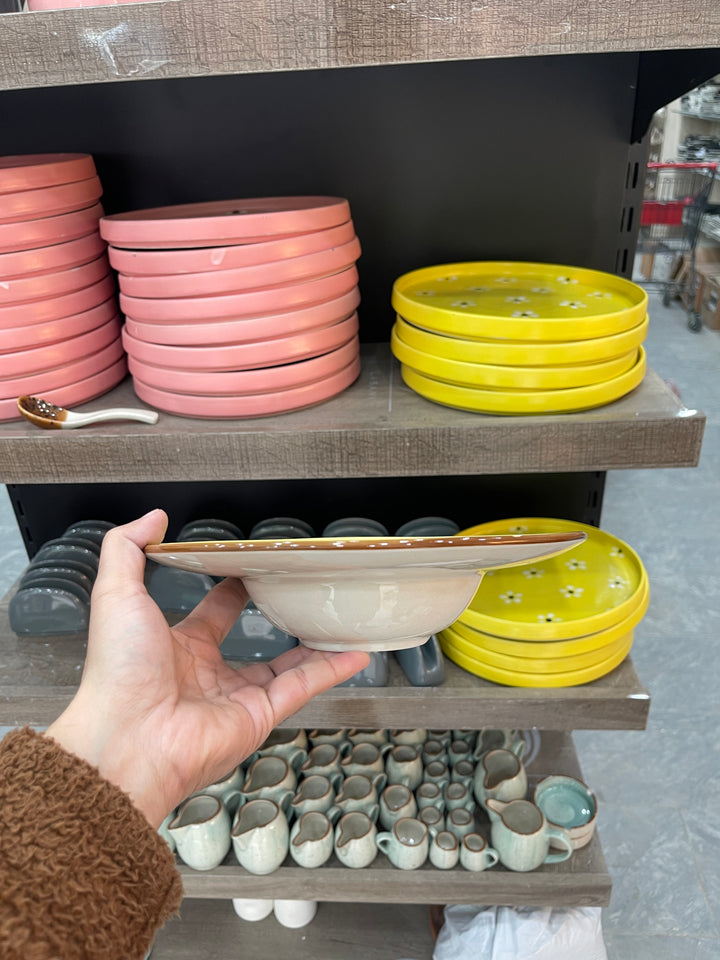 Leftover 9.5 inch Pasta Plate ( Yellow Colorline )