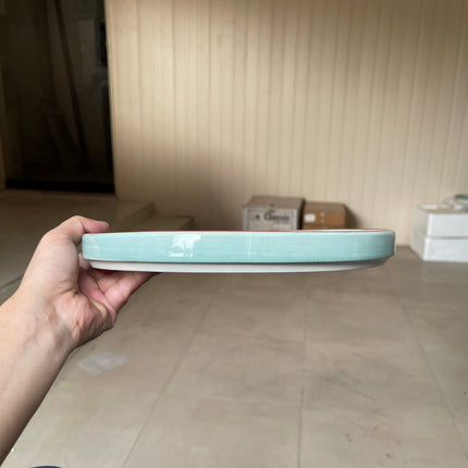 leftover 10 inch classic plate ( Teal Colorline )