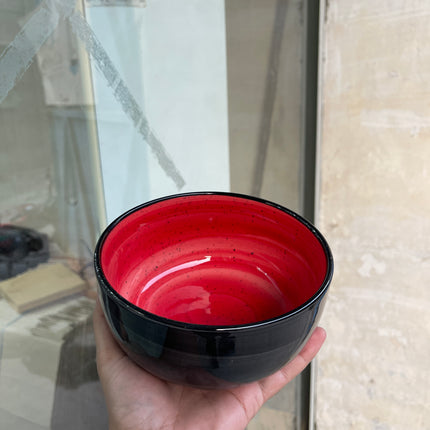 Leftover 6 inch Noodle Bowl ( Outer Black Colorline Inner Red Colorline )