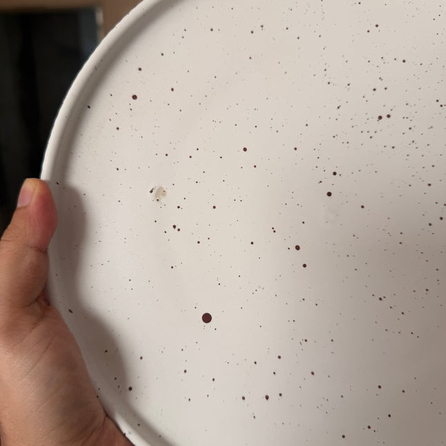 Leftover 10.5 inch Pebble Edge Plate ( Snow Cocoa )