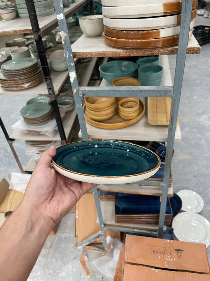 Leftover 8 inch Lite Classic Plate ( Peacock Green Colorline )
