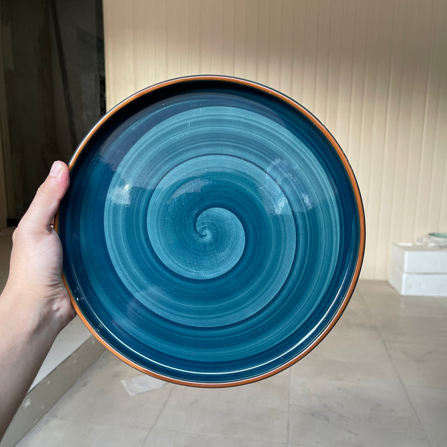 Leftover 10 inch Classic Plate ( Peacock Green Colorline )