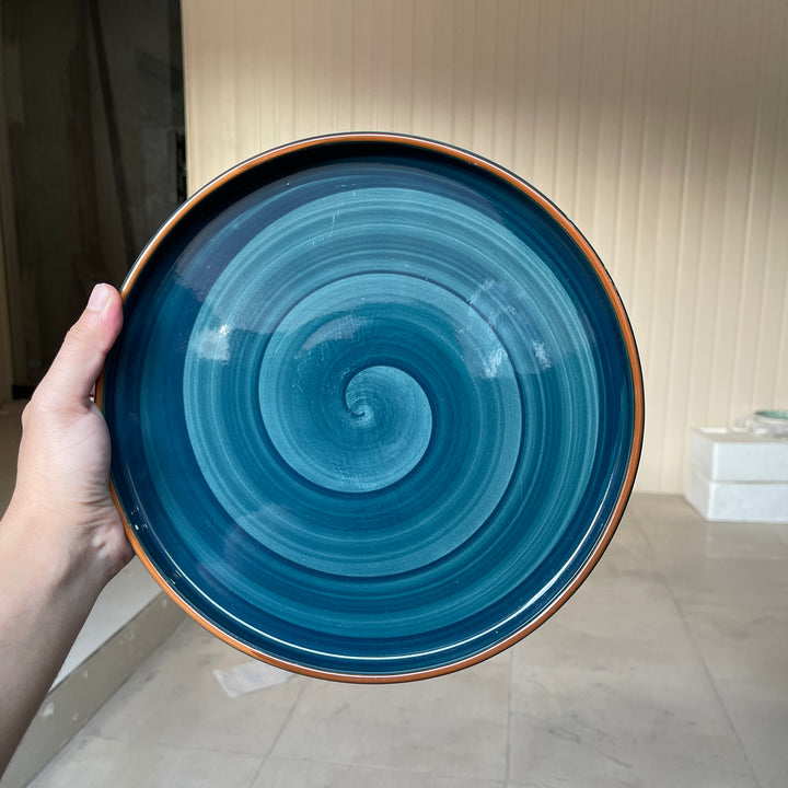Leftover 10 inch Classic Plate ( Peacock Green Colorline )