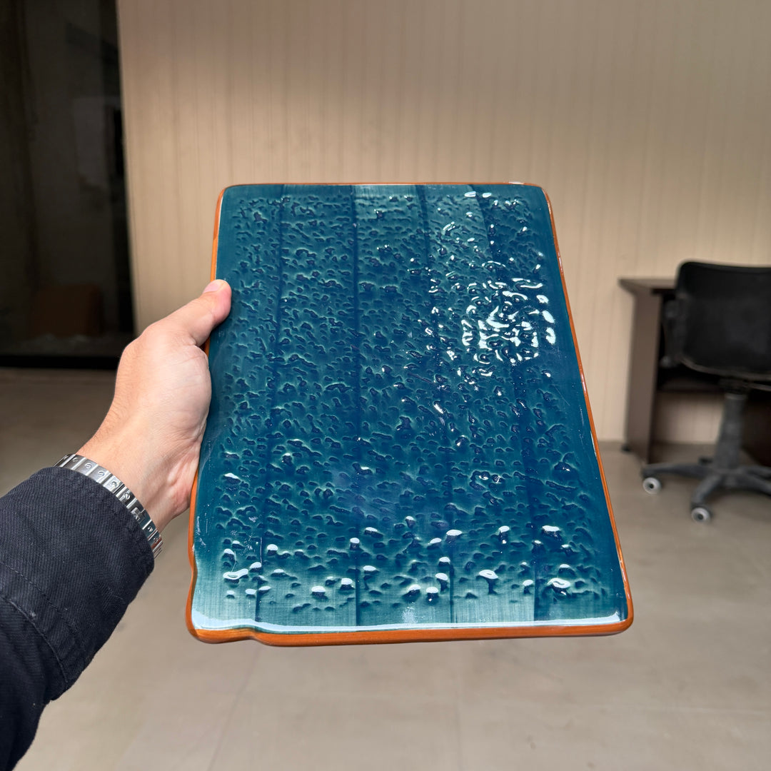 Leftover 10"x8" Flat Rectangular Slab ( Peacock Green Colorline )
