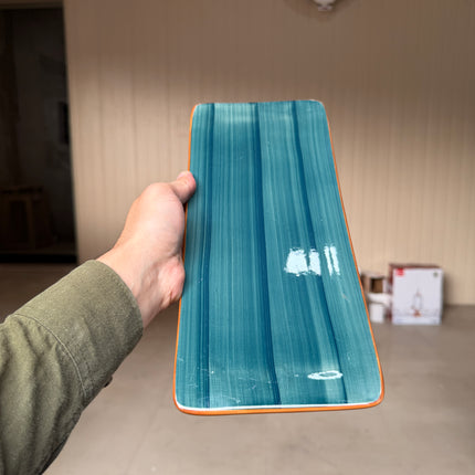 Leftover 12"x5" Flat Serving Platter ( Peacock Green Colorline )