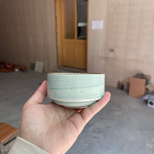 Leftover 4 inch soup Bowl ( Teal colorline )