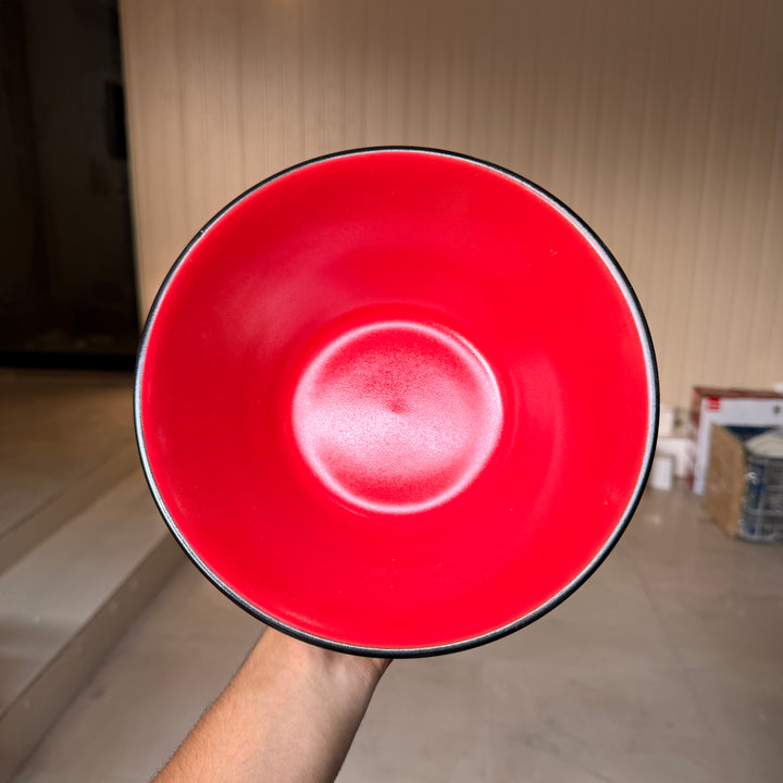 Leftover 9 inch V Shaped Bowl ( Midnight Ruby )