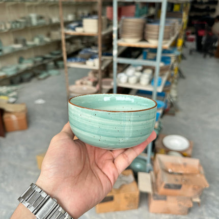 Leftover 5 inch Single Serving Bowl ( Teal Colorline )