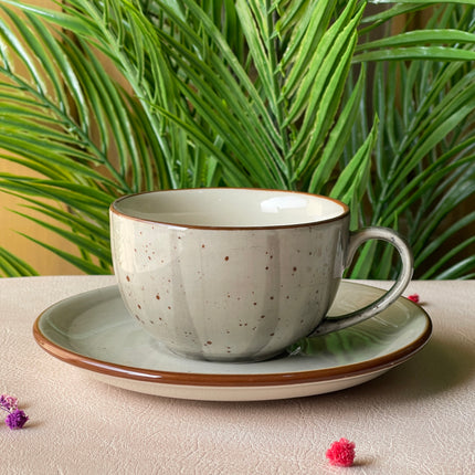 WM Cup with Saucer ( Grey Colorline ) ( 220 ml ) ( 1+1 )