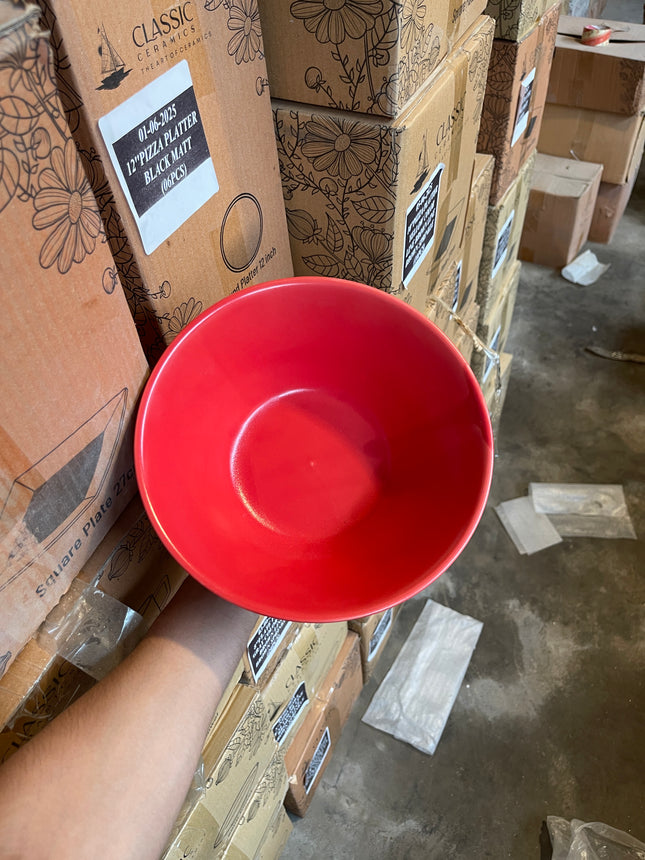 Leftover 9" V Shaped Bowl ( Red Matte )