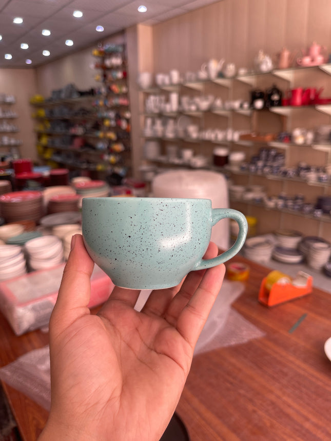 SS Cup ( Firozi Matte with Black Specks ) ( 190 ml )