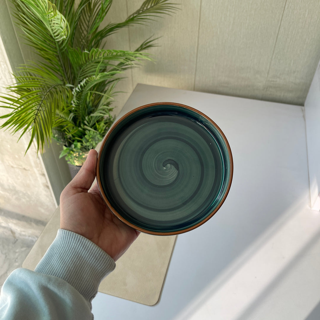 Leftover 6 inch Classic Plate ( Peacock Green Colorline )