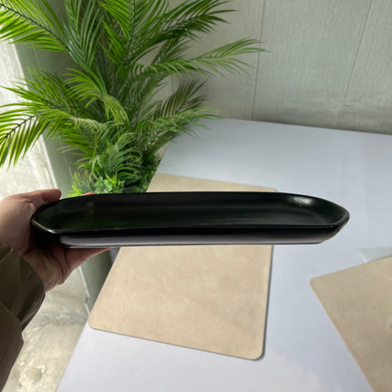 leftover 11.5"x6" YM Rectangular Platter ( Textured Black Matte )