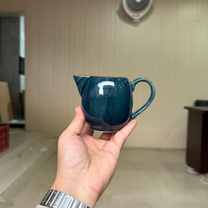 Leftover Large Creamer ( Peacock Green Colorline )
