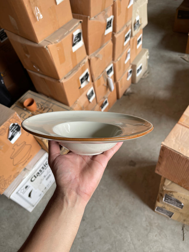Leftover 9.5 inch Pasta Plate ( Outer Grey Colorline )