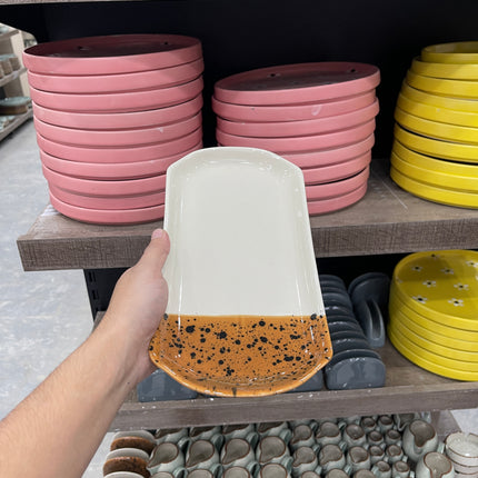 leftover 11.5"x6" YM Rectangular Platter ( Sandstorm Series )