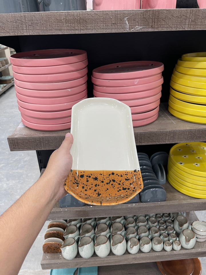 leftover 11.5"x6" YM Rectangular Platter ( Sandstorm Series )