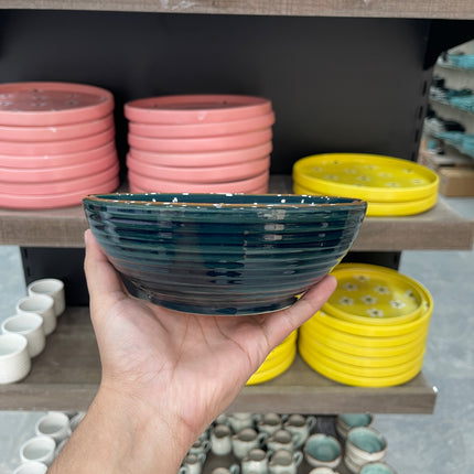 Leftover 7 inch Ripple Bowl ( Peacock Green Colorline )