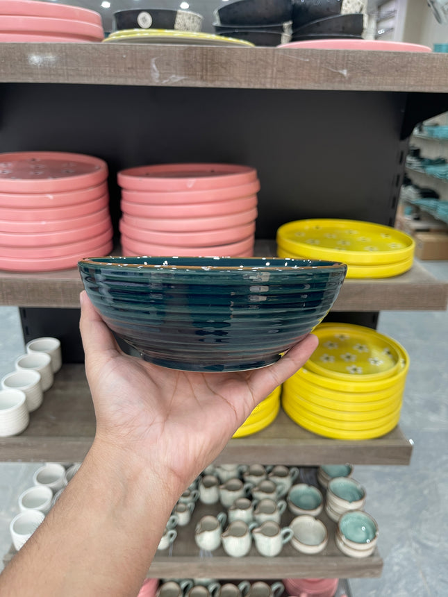 Leftover 7 inch Ripple Bowl ( Peacock Green Colorline )