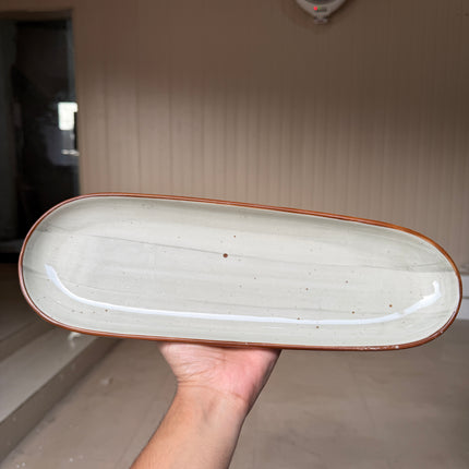 Leftover Oval Serving Platter ( 15"x5" Grey Colorline )