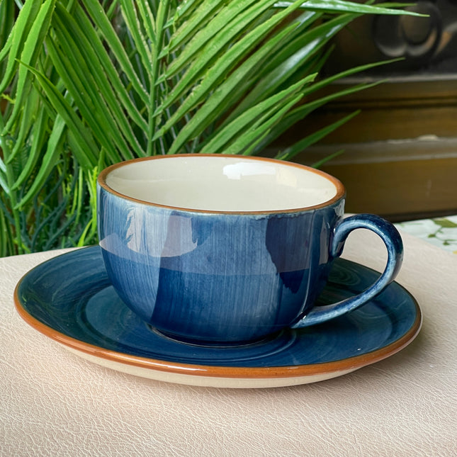 WM Cup with Saucer ( Indigo ) ( 220 ml ) ( 1+1 )