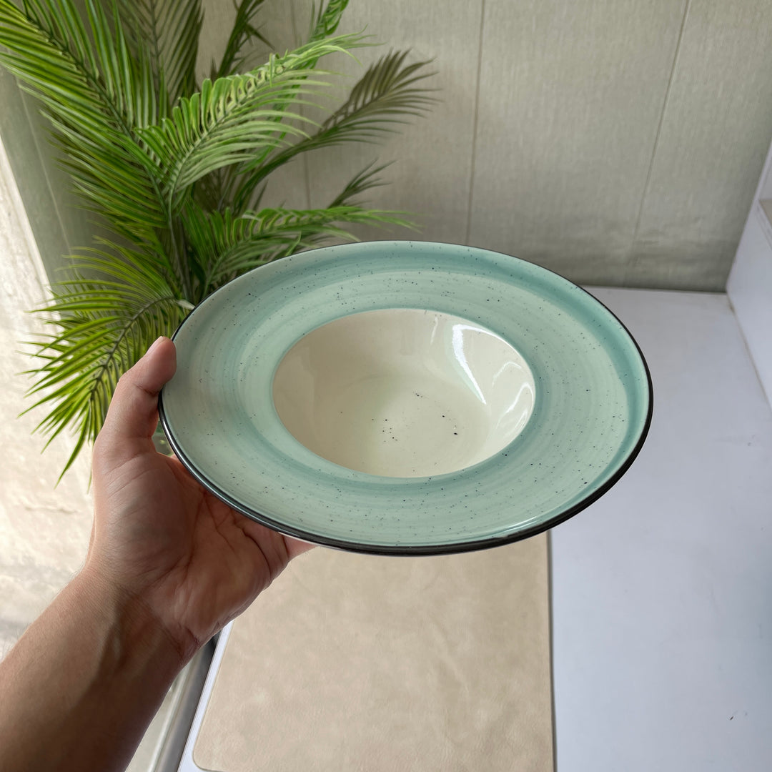 Leftover 9.5 inch Pasta Plate ( Breeze with black rim )