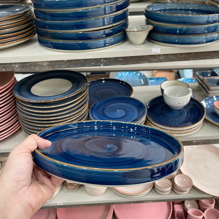 Leftover 8 inch Classic Plate ( Cobalt Blue Colorline )