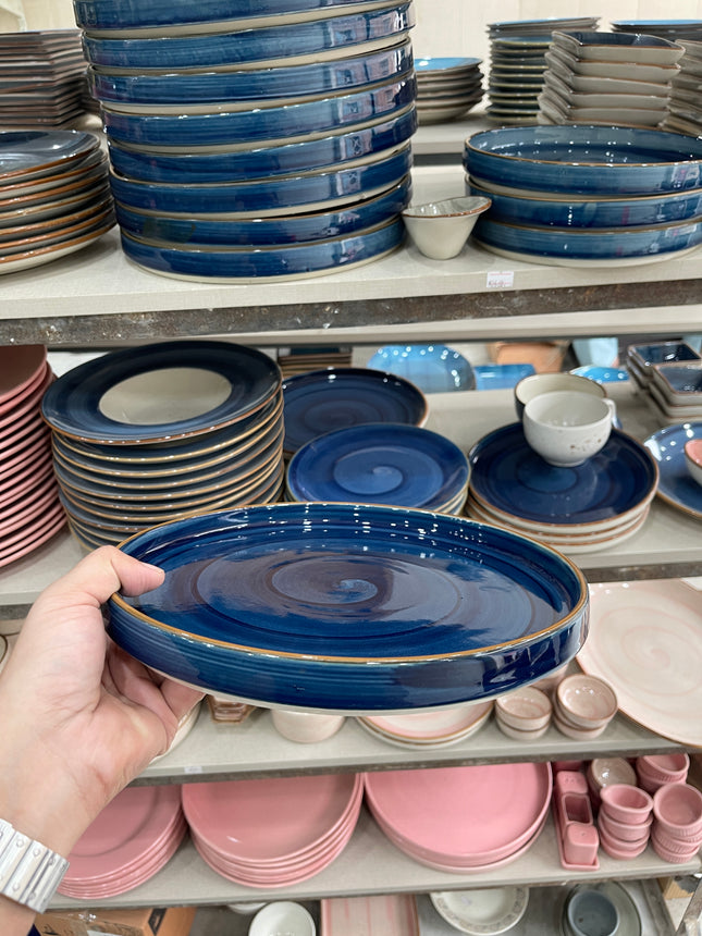 Leftover 8 inch Classic Plate ( Cobalt Blue Colorline )