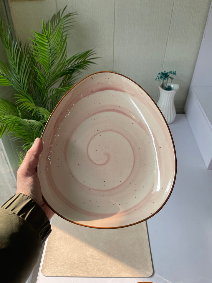 Leftover 11"x9" Triangular Platter ( Rosewater )