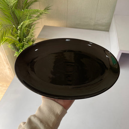 Leftover 11 inch Rimless Rice Dish ( Glossy Black )