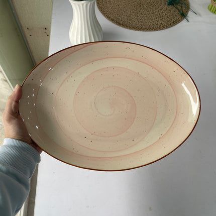 Leftover 13 inch Rimless Rice Dish ( Rosewater )